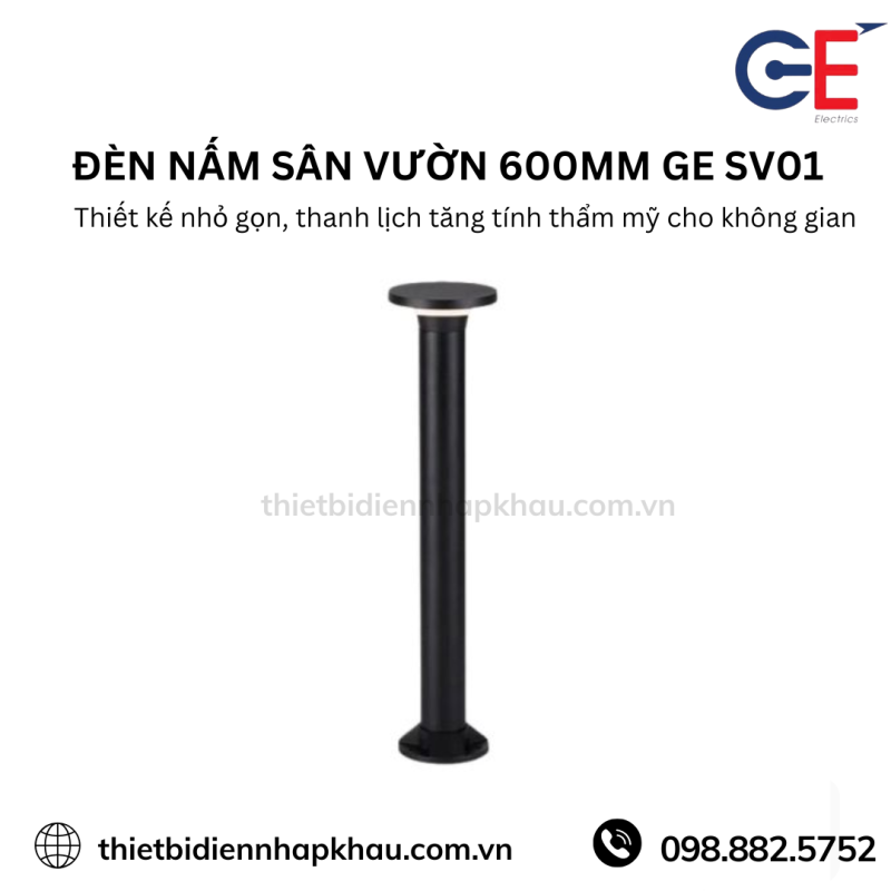 Đèn nấm sân vườn 600mm GE SV01 thiết kế tinh tế