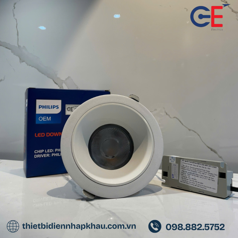Đèn led âm trần Philips OEM sang trọng