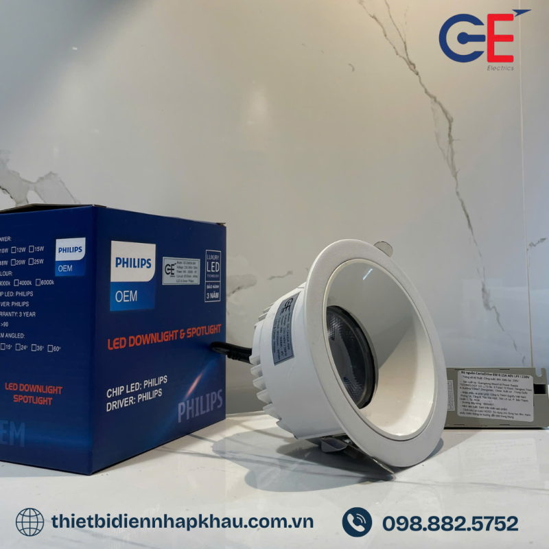 Đèn led âm trần Philips OEM