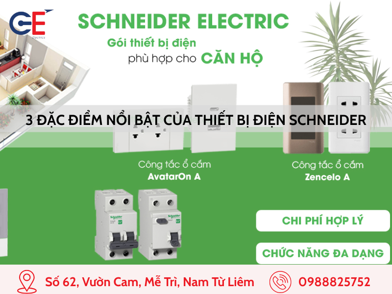 3 đặc điểm nổi bật của thiết bị điện schneider