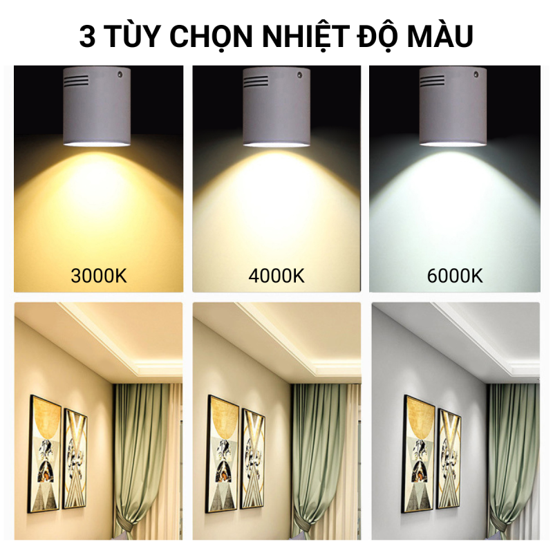 3 tùy chọn nhiệt độ màu