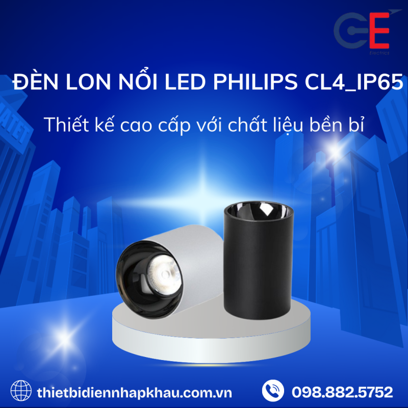 Đèn lon nổi led Philips CL4_IP65 GE Electrics 