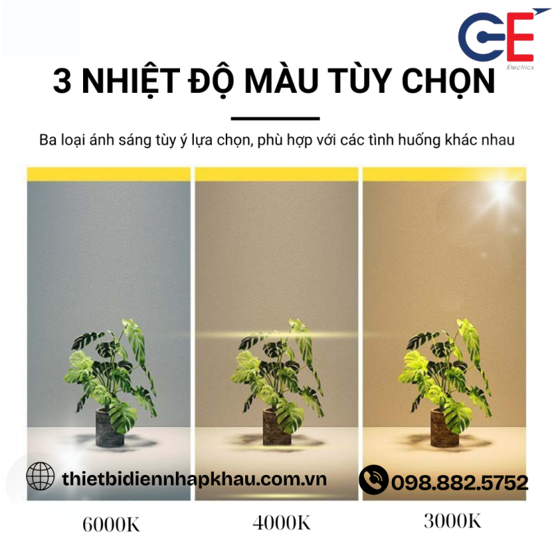 Đèn lon nổi led Philips CL4_IP65 GE Electrics 3 nhiệt độ ánh sáng 