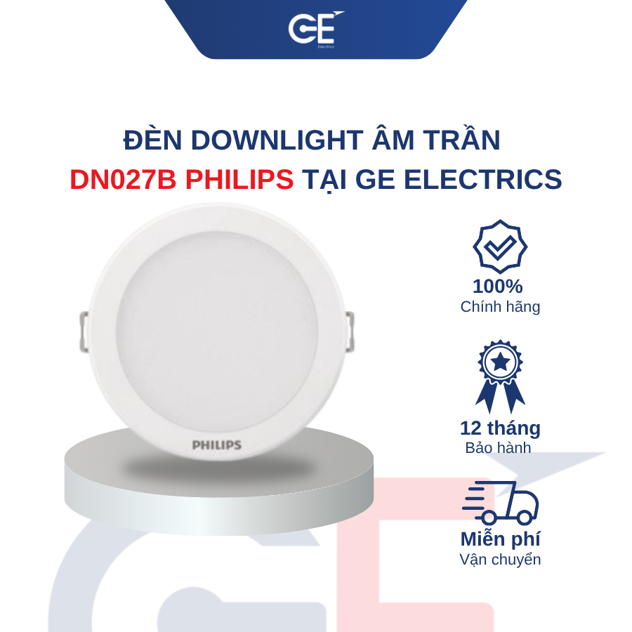 5 đặc điểm nổi bật của đèn downlight âm trần DN027B Philips