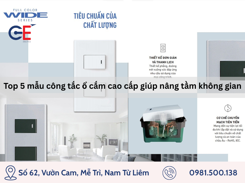 5 mẫu công tắc ổ cắm cao cấp