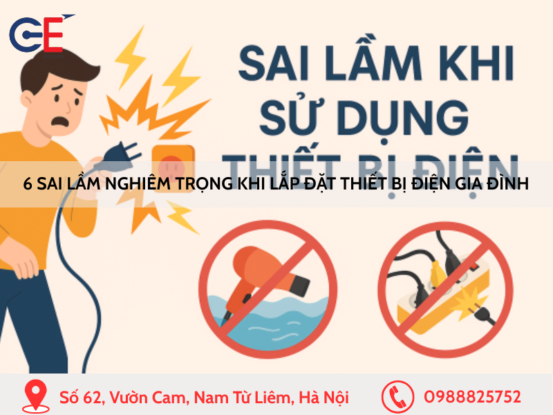 6 sai lầm nghiêm trọng khi lắp đặt thiết bị điện gia đình.