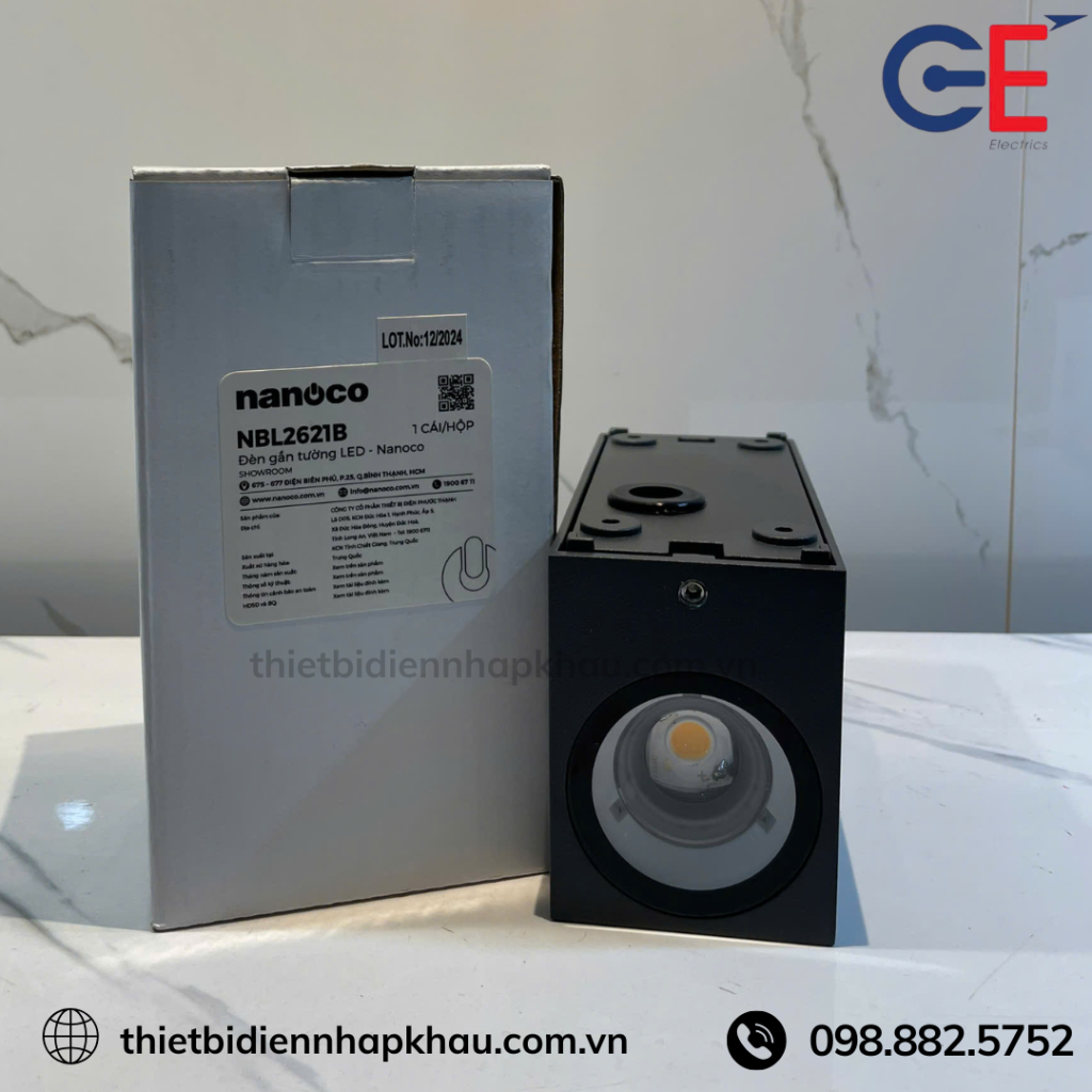 Đèn gắn tường ngoài trời LED NBL2621B Nanoco