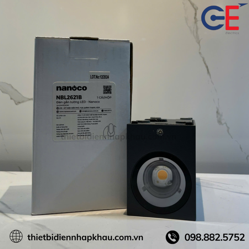Đèn gắn tường ngoài trời LED NBL2621B Nanoco ánh sáng dịu nhẹ 