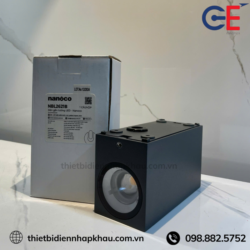 Đèn gắn tường ngoài trời LED NBL2621B Nanoco chính hãng tại GE Electrics 