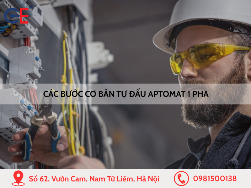 Các bước cơ bản tự đấu aptomat 1 pha