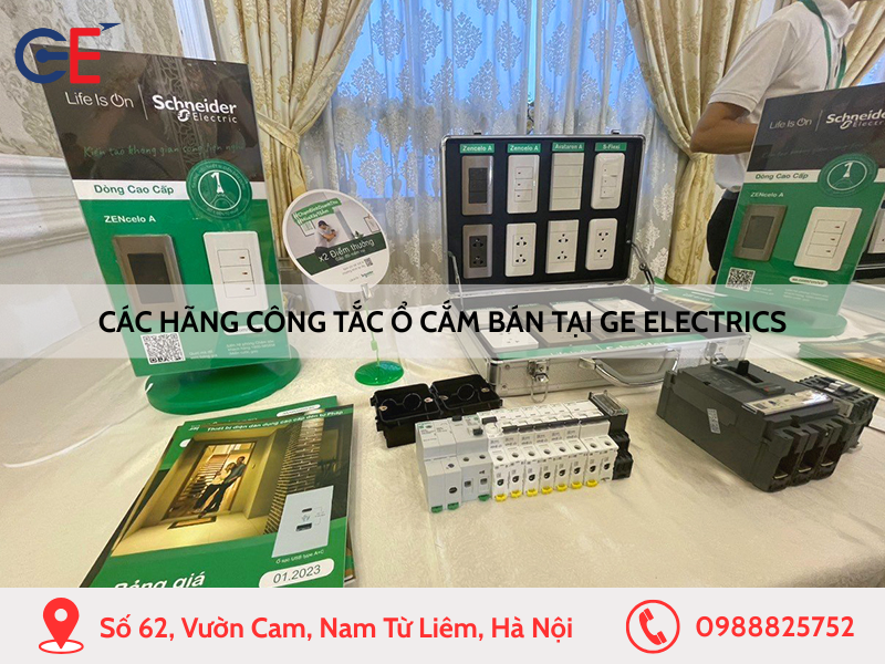 Các hãng công tắc ổ cắm bán tại GE Electrics