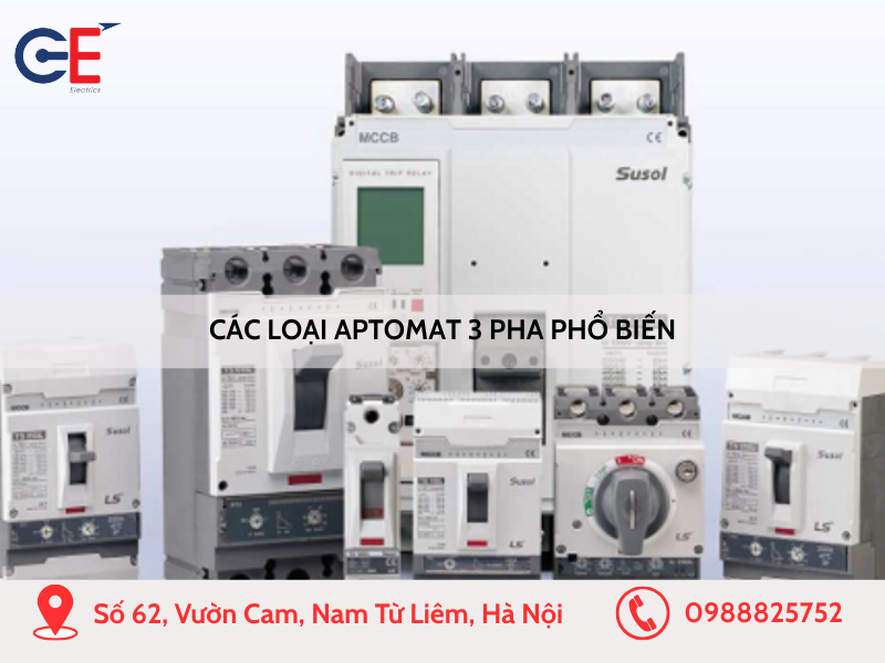 Các loại aptomat 3 pha phổ biến