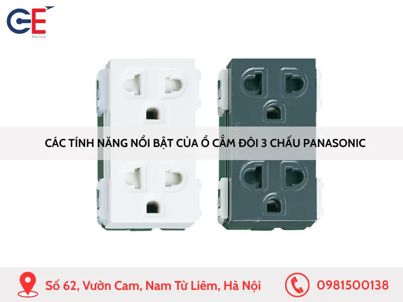 Các tính năng nổi bật của ổ cắm đôi 3 chấu Panasonic