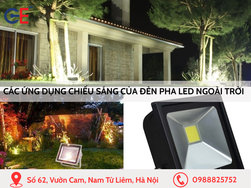 Các ứng dụng chiếu sáng của đèn pha led ngoài trời