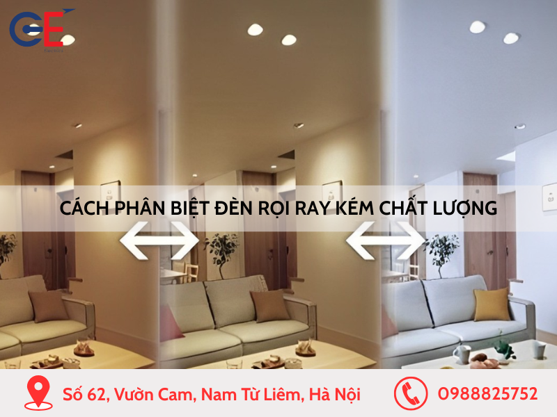 Cách phân biệt đèn rọi ray kém chất lượng