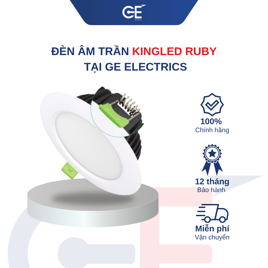 Chính sách mua đèn âm trần Kingled Ruby hấp dẫn tại GE Electric