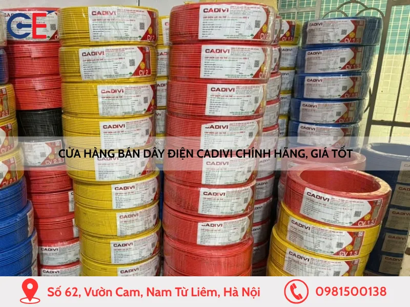 Cửa hàng bán dây điện Cadivi chính hãng, giá tốt