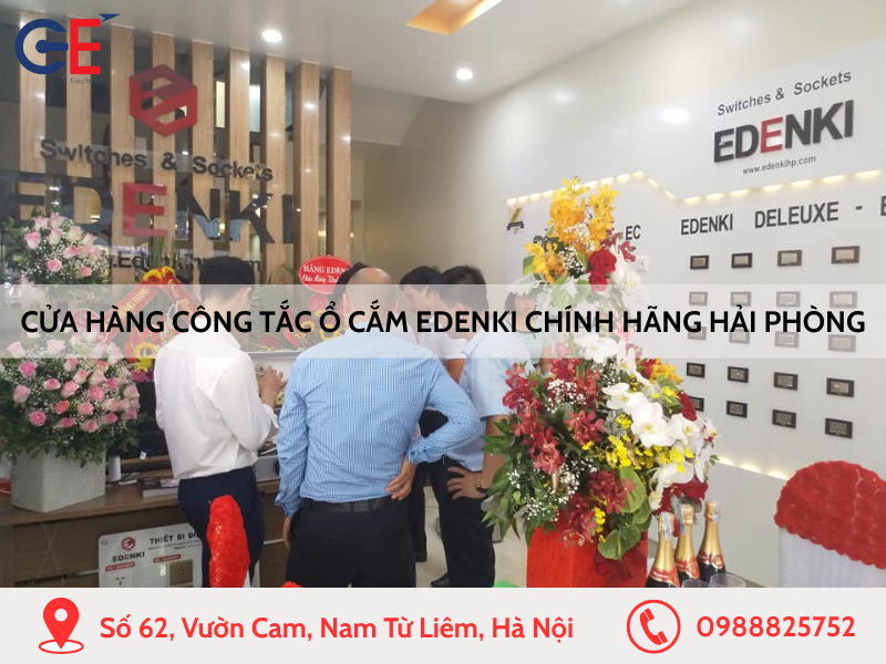 Cửa hàng công tắc ổ cắm Edenki chính hãng ở Hải Phòng