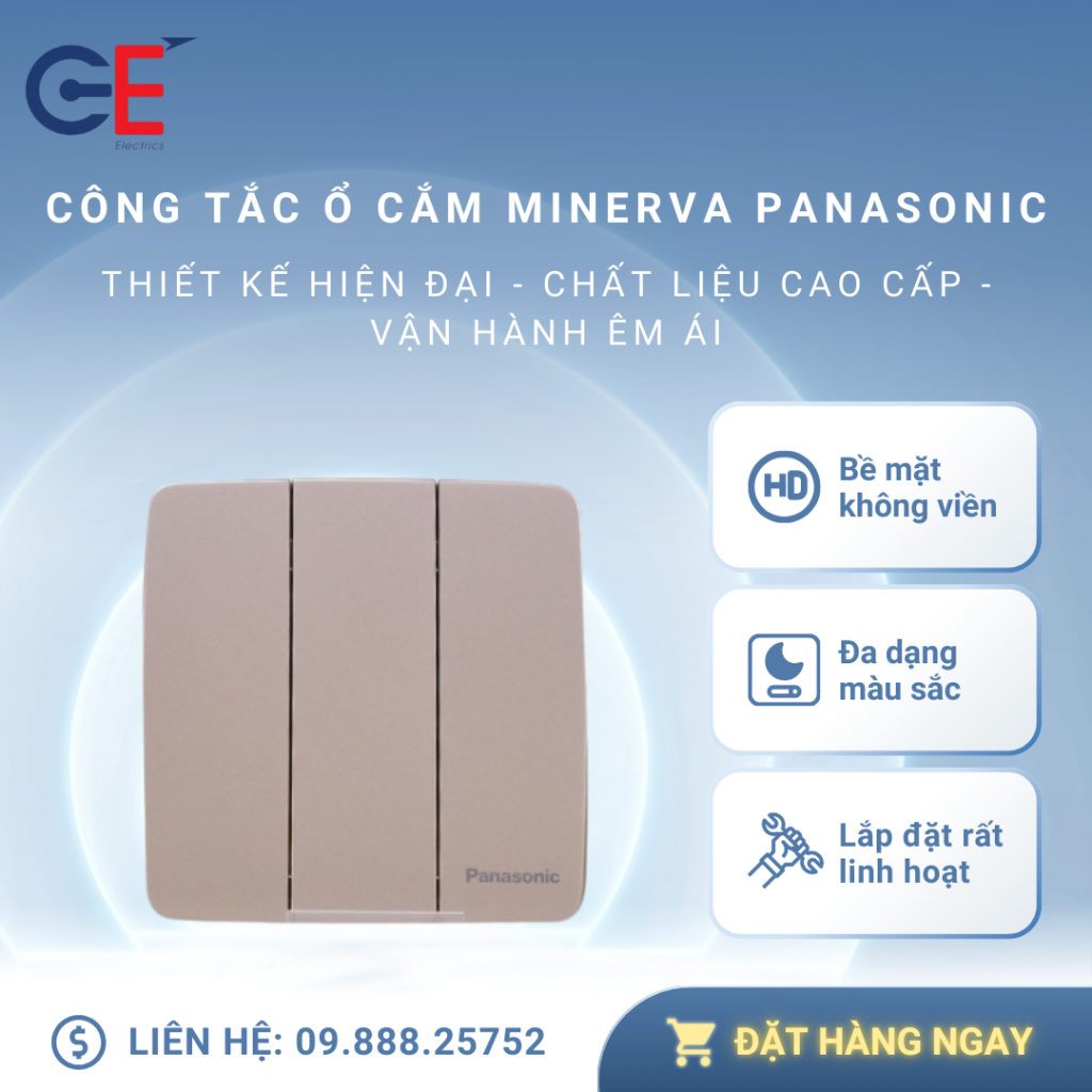 Cửa hàng cung cấp công tắc ổ cắm Minerva Panasonic chính hãng