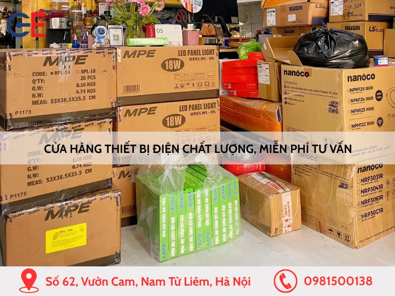 Cửa hàng thiết bị điện chất lượng, miễn phí tư vấn