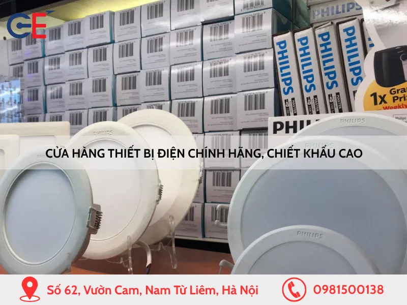 Cửa hàng thiết bị điện chính hãng, chiết khấu cao