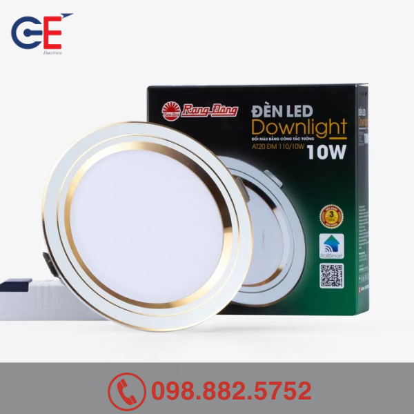 Đặc điểm của Đèn LED Downlight Rạng Đông đổi màu AT26 908W 10W