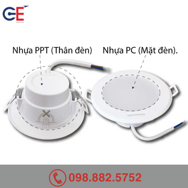 Đặc điểm của Đèn Led âm trần Panasonic DN cảm biến 9W