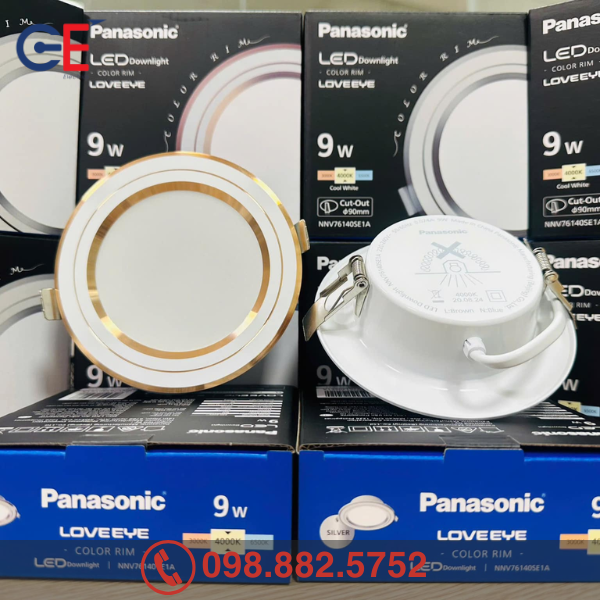 Đặc điểm của Đèn downlight âm trần Panasonic Color Rim 12W viền vàng