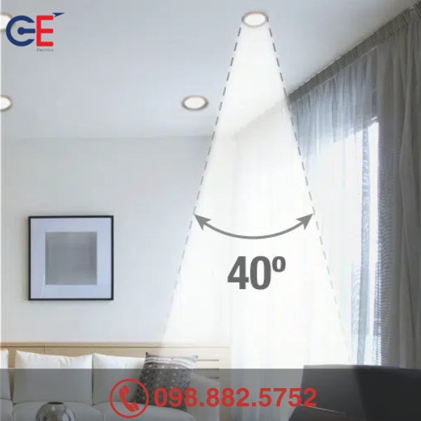 Đặc điểm của Đèn downlight âm trần điều chỉnh góc Panasonic tròn 9W