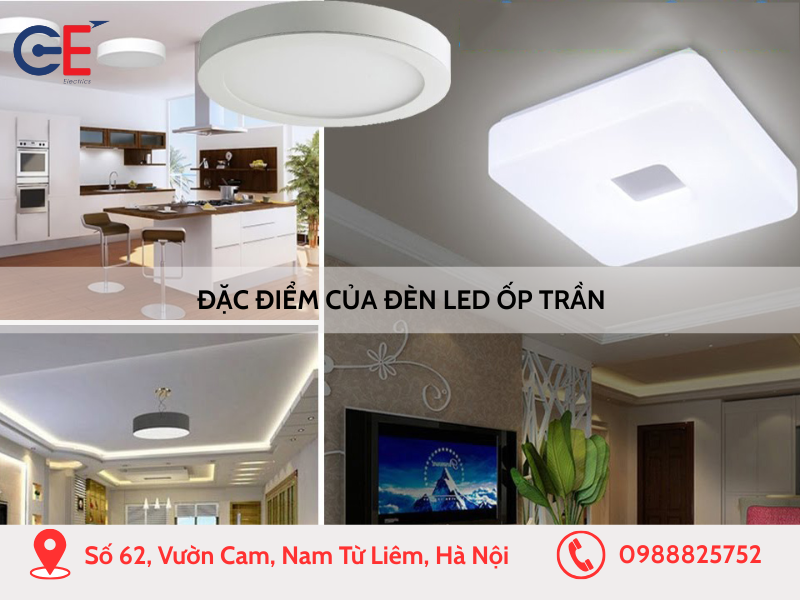 Đặc điểm của đèn LED ốp trần nổi