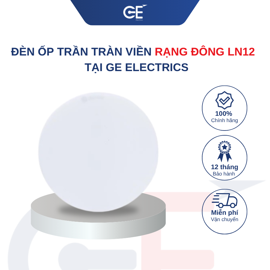 Đặc điểm nổi bật của đèn ốp trần Rạng Đông LN12N