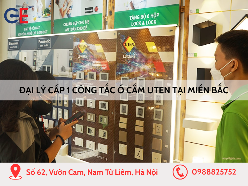 Đại lý cấp 1 công tắc ổ cắm Uten tại miền Bắc
