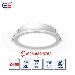 Đèn Downlight âm trần Panasonic DN 2G đơn sắc tròn 24W