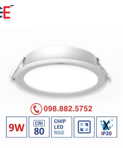 Đèn LED âm trần Panasonic DN 2G đơn sắc tròn 9W 90mm