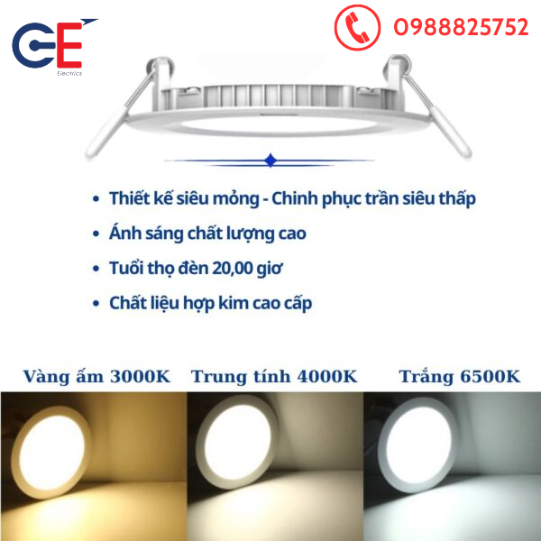 Đèn Led Âm Trần Panasonic EZ-M Tròn 6W (4) Đèn Led Âm Trần Panasonic EZ-M Tròn 6W