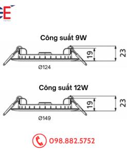Đèn Led Âm Trần Panasonic EZ-P 12W