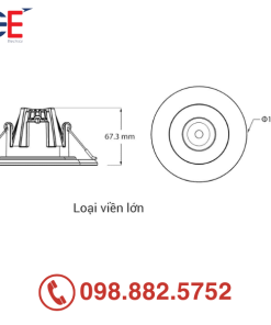Đèn Led âm trần Panasonic LGP NNNC7616188 11W
