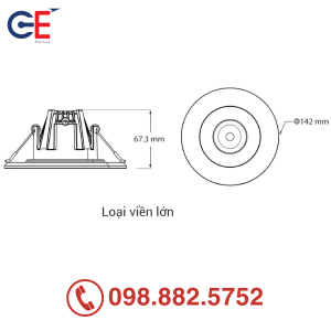 Đèn Led âm trần Panasonic LGP NNNC7616188 11W