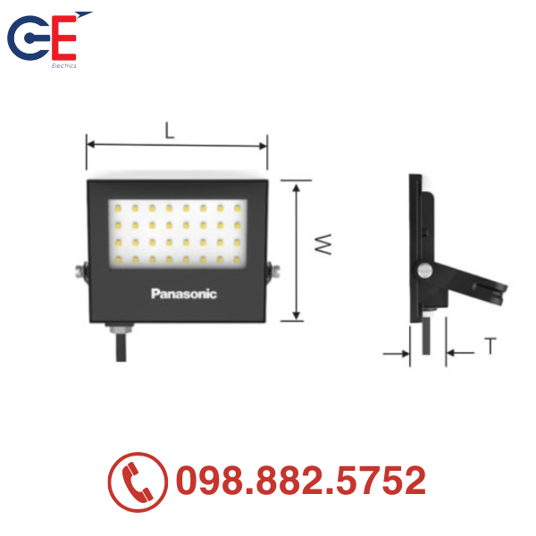 Đèn Pha Mini 2G Panasonic kính trong 50W Đèn Led Pha Mini 2G Panasonic kính trong 50W