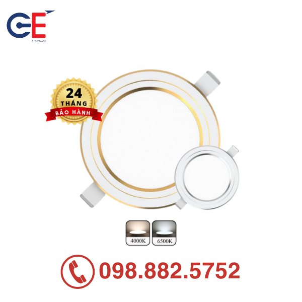 Đèn âm trần Panasonic Color Rim 12W viền vàng Đèn downlight âm trần Panasonic Color Rim 12W viền vàng