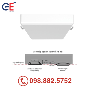 Đèn downlight âm trần Panasonic Rimless NNNC7621388 9W