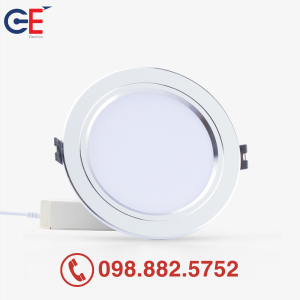 Đèn downlight Panasonic Color Rim đổi màu 9W viền bạc Đèn downlight Panasonic Color Rim đổi màu 9W viền bạc