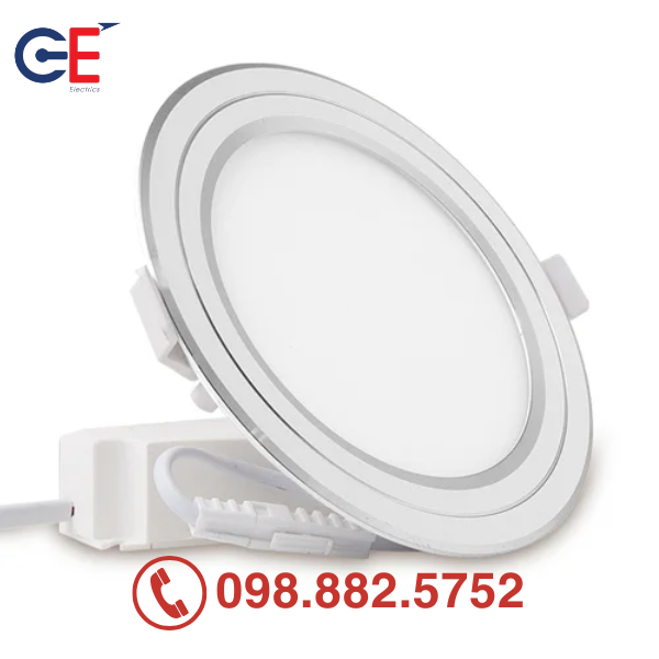 Đèn downlight âm trần Panasonic Color Rim 12W viền bạc Đèn âm trần Panasonic Color Rim 12W viền bạc