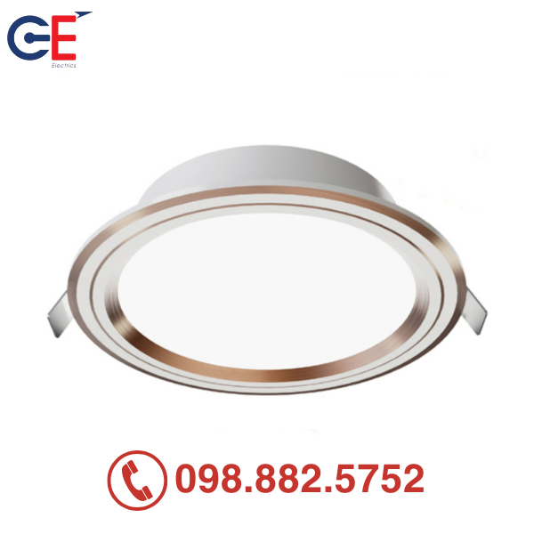 Đèn downlight âm trần Panasonic Color Rim 9W viền vàng