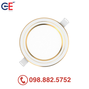 Đèn downlight âm trần Panasonic Color Rim đổi màu 9W viền vàng