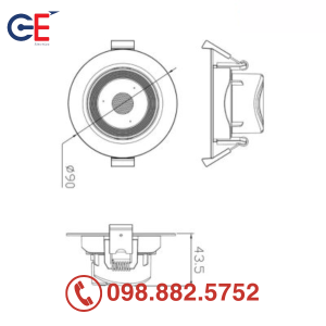 Đèn downlight điều chỉnh góc Panasonic tròn 5W 60 độ