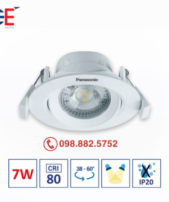 Đèn âm trần điều chỉnh góc Panasonic tròn 7W 38 độ