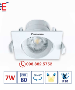 Đèn downlight âm trần điều chỉnh góc Panasonic vuông 7W 38 độ