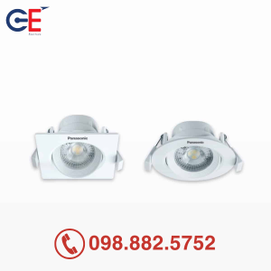 Đèn downlight âm trần điều chỉnh góc Panasonic vuông 7W 60 độ