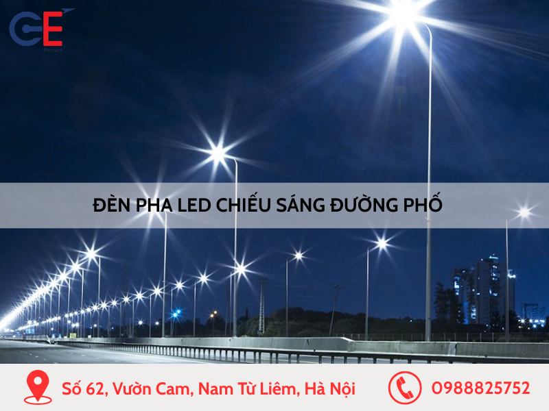Đèn pha Led chiếu sáng đường phố